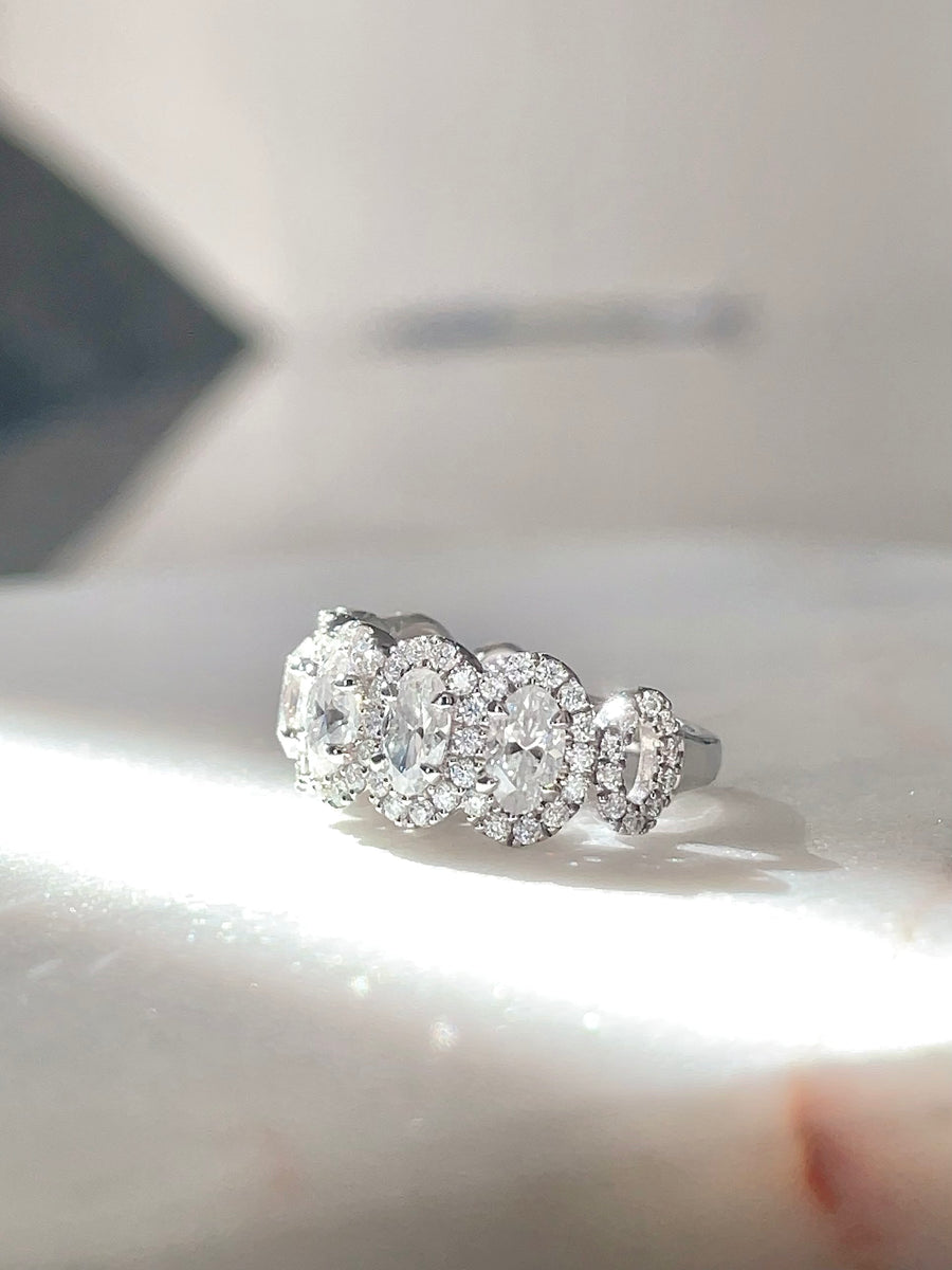 Classic icon half eternity ring ‐ Oval cut ‐ – bosslady tokyo