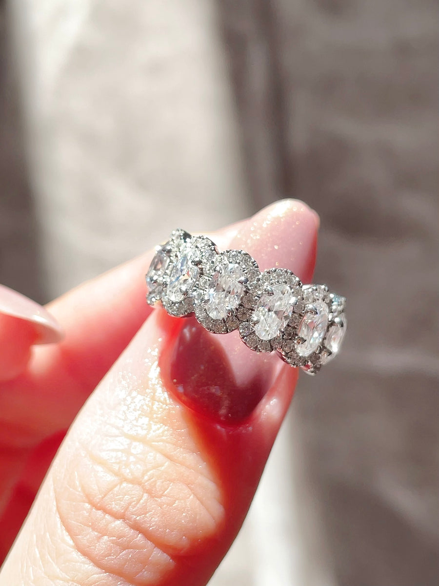 Classic icon half eternity ring ‐ Oval cut ‐ – bosslady tokyo