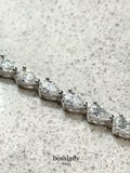 Pear shaped tennis bracelet